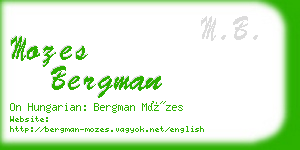 mozes bergman business card